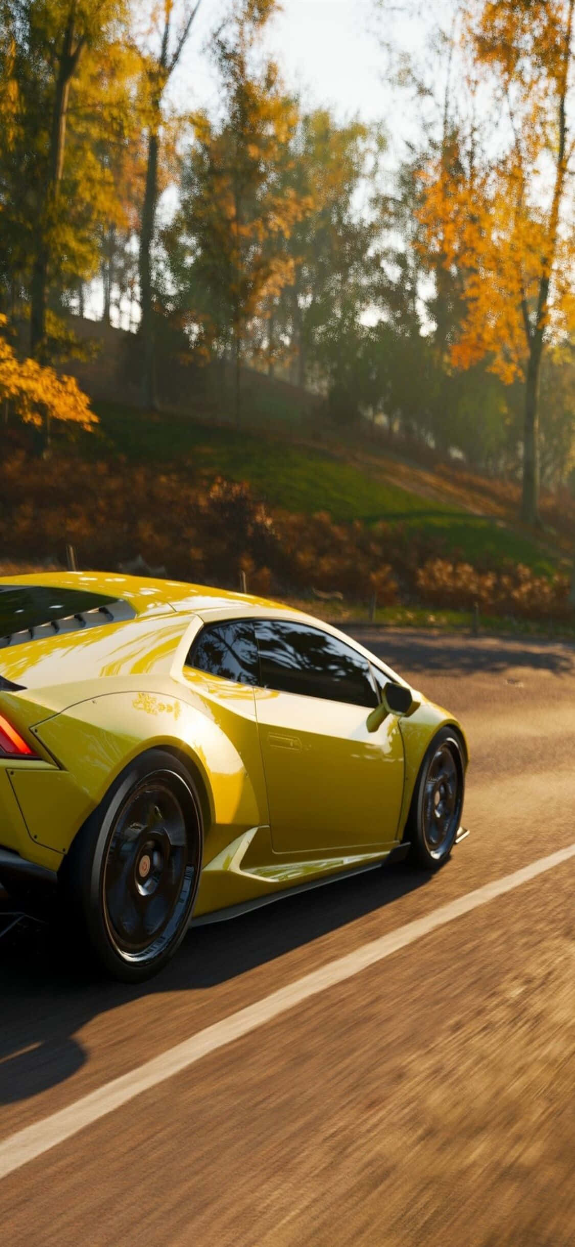 Fondo de Lamborghini Huracan dorado iPhone X Forza Motorsport 7 Fondos de pantalla