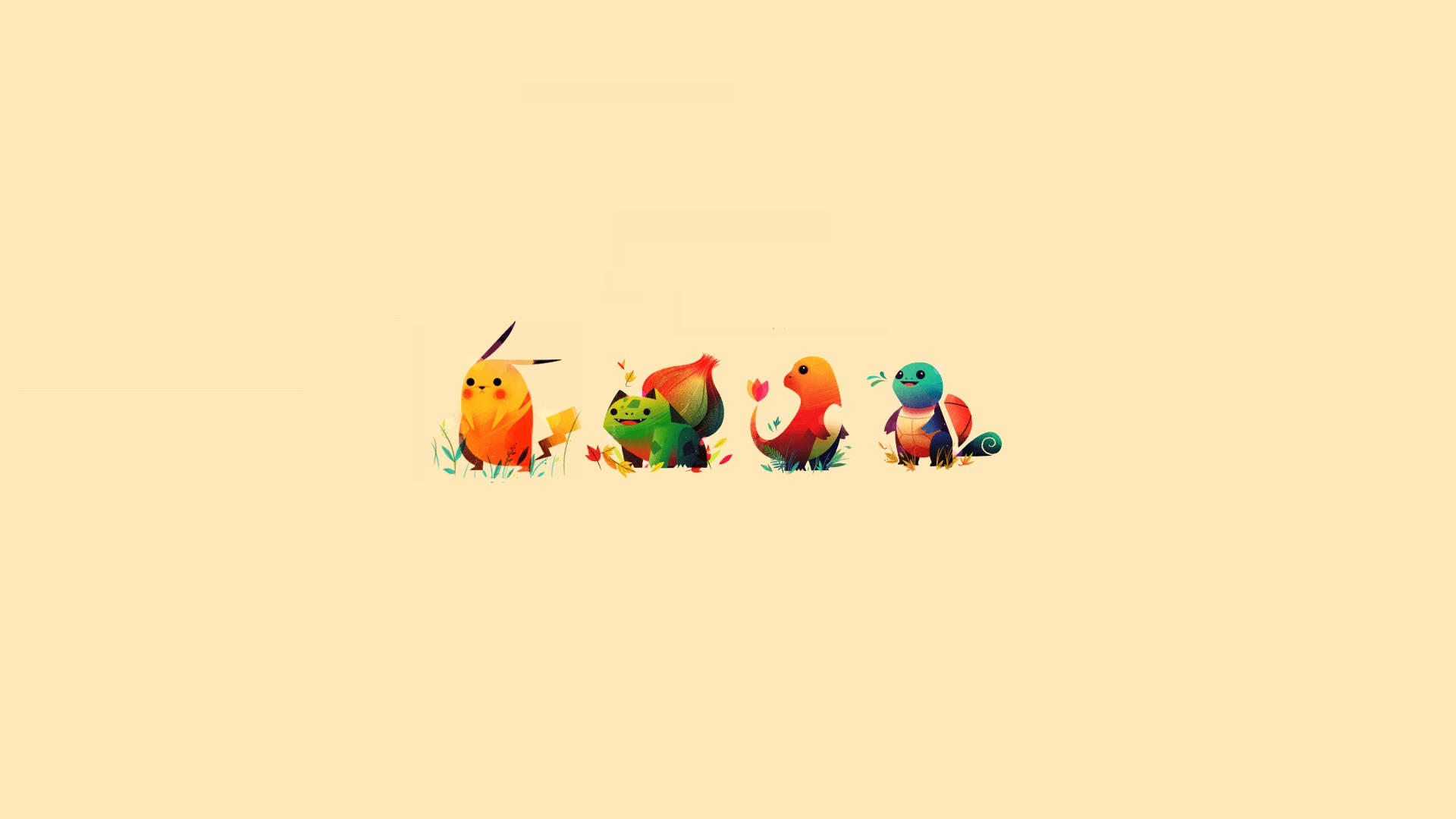 Fondo de laptop estético indie con los iniciales de Pokémon de la 1ª generación Fondos de pantalla