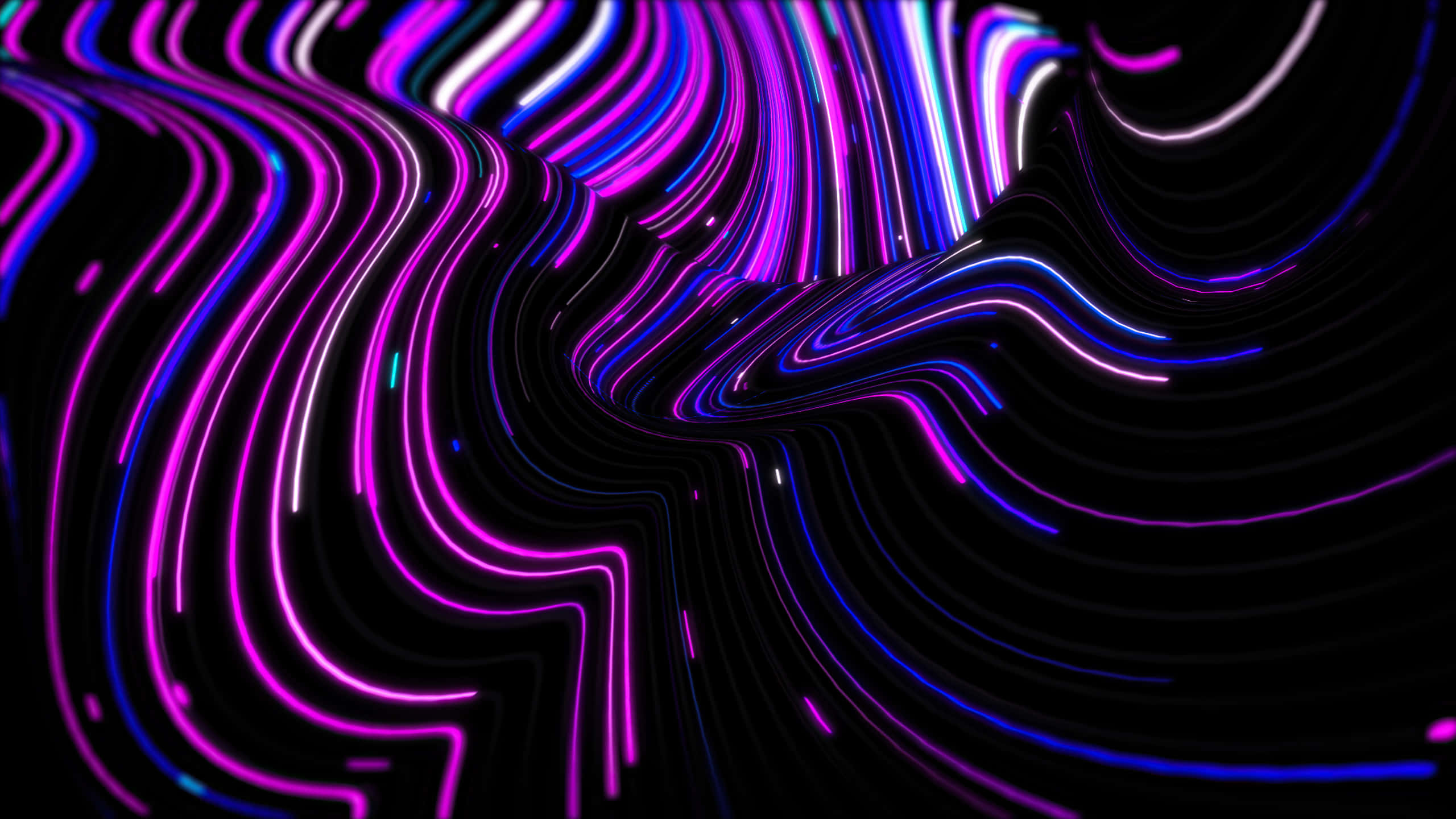 Fondo de líneas abstractas púrpura neón 1440p AMOLED Fondos de pantalla