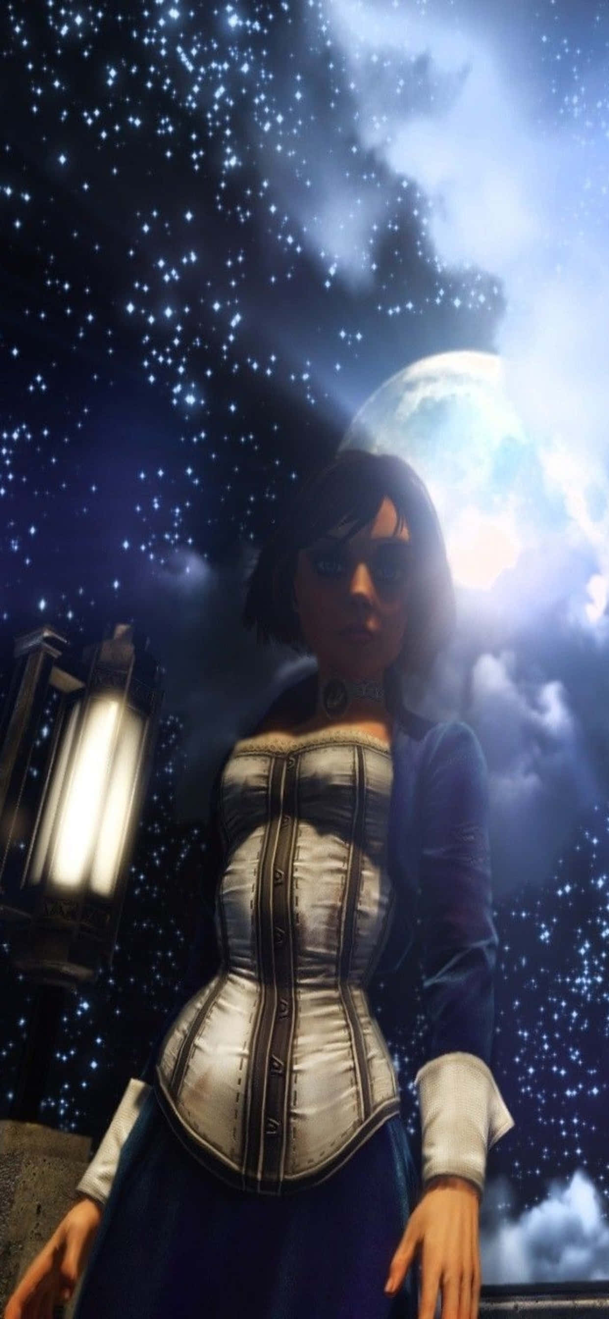 Fondo de Luna y Estrellas de Bioshock Infinite para iPhone XS Max Fondos de pantalla