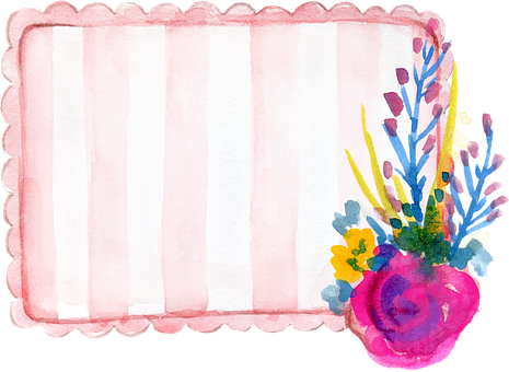 Fondo de marco floral en acuarela Fondos de pantalla