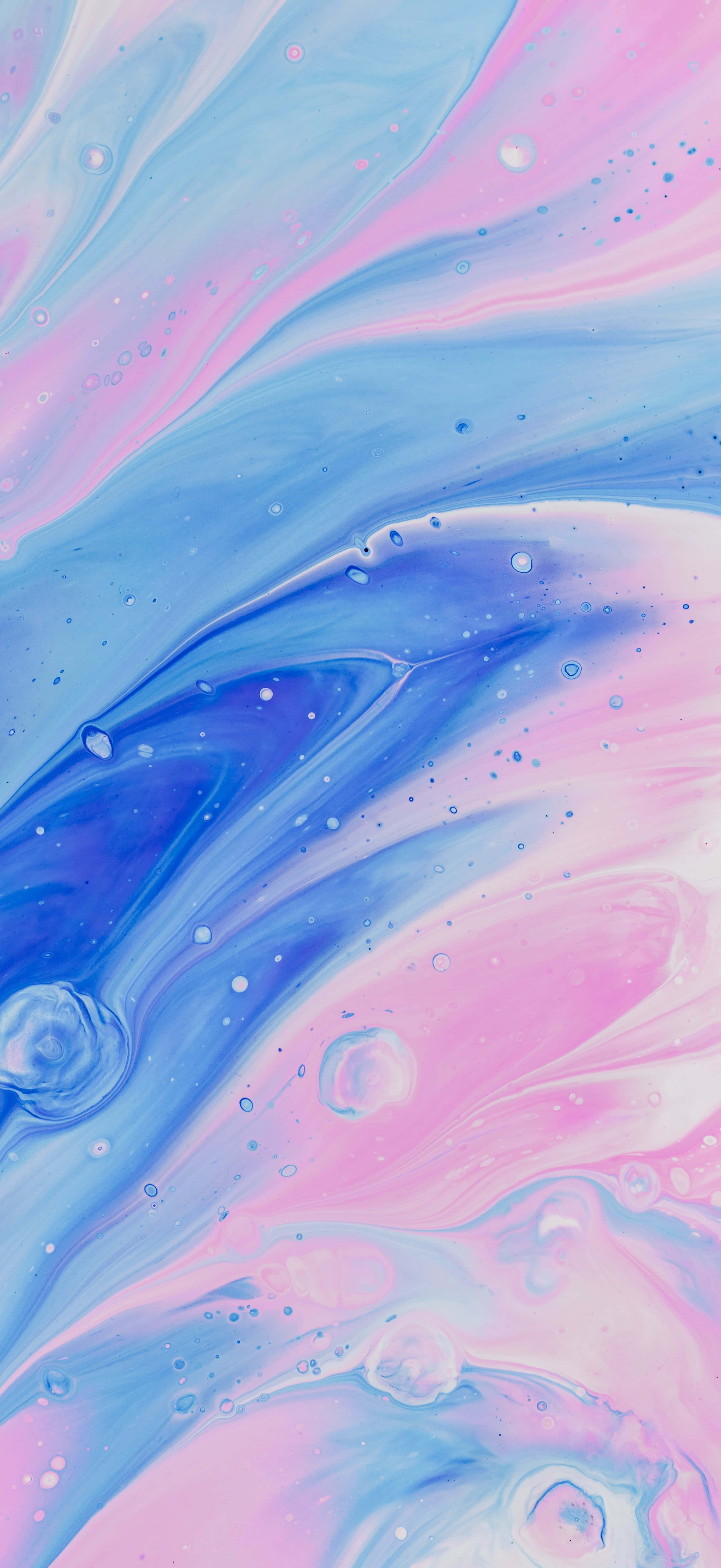 Fondo de mármol rosa-azul pastel para iPhone X con iOS Fondos de pantalla