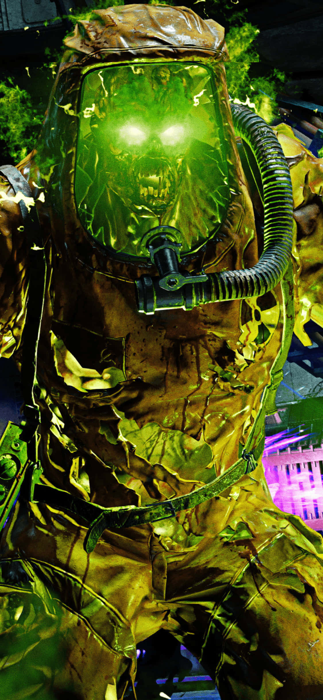 Fondo de Megaton Hazmat de Call of Duty Black Ops Cold War para iPhone XS Fondos de pantalla