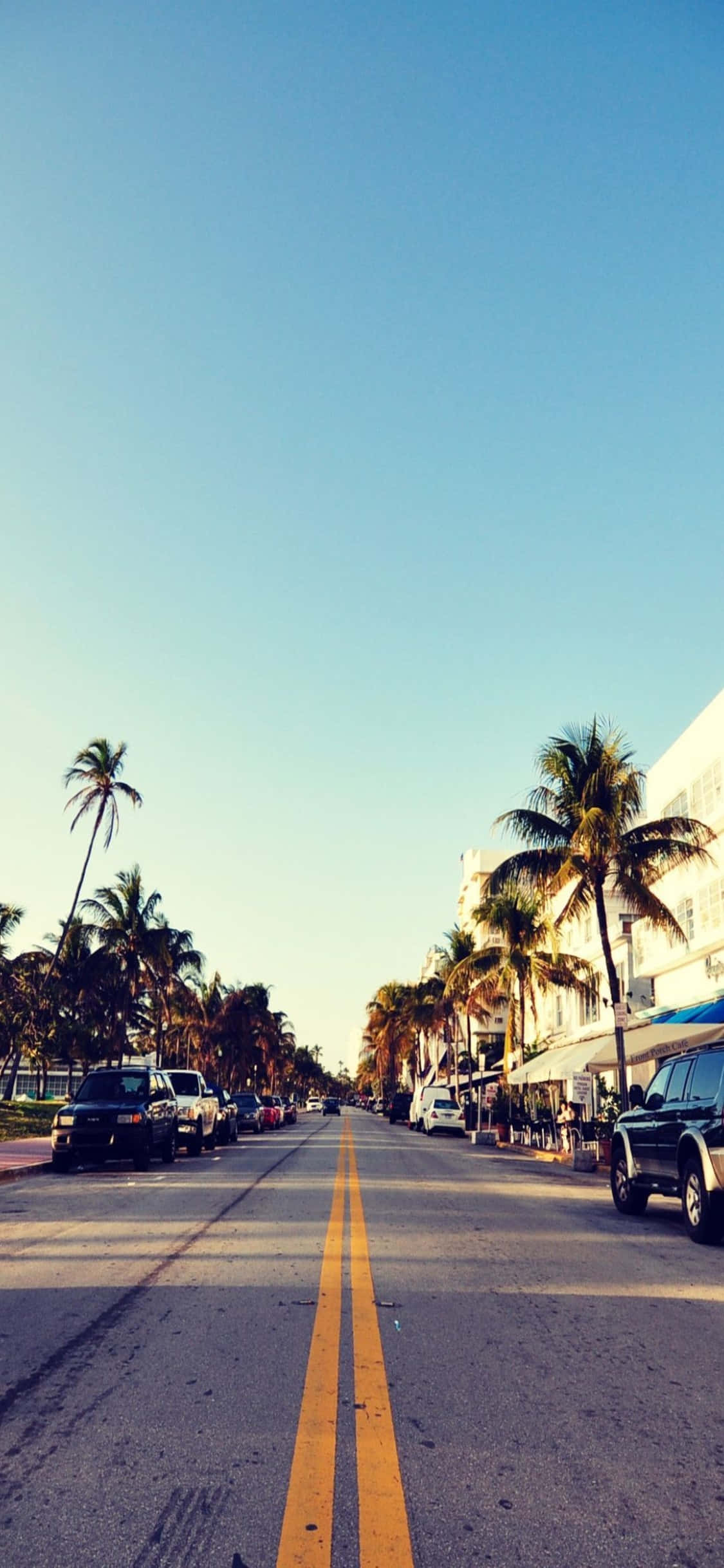 Fondo de Miami Beach para iPhone XS Fondos de pantalla