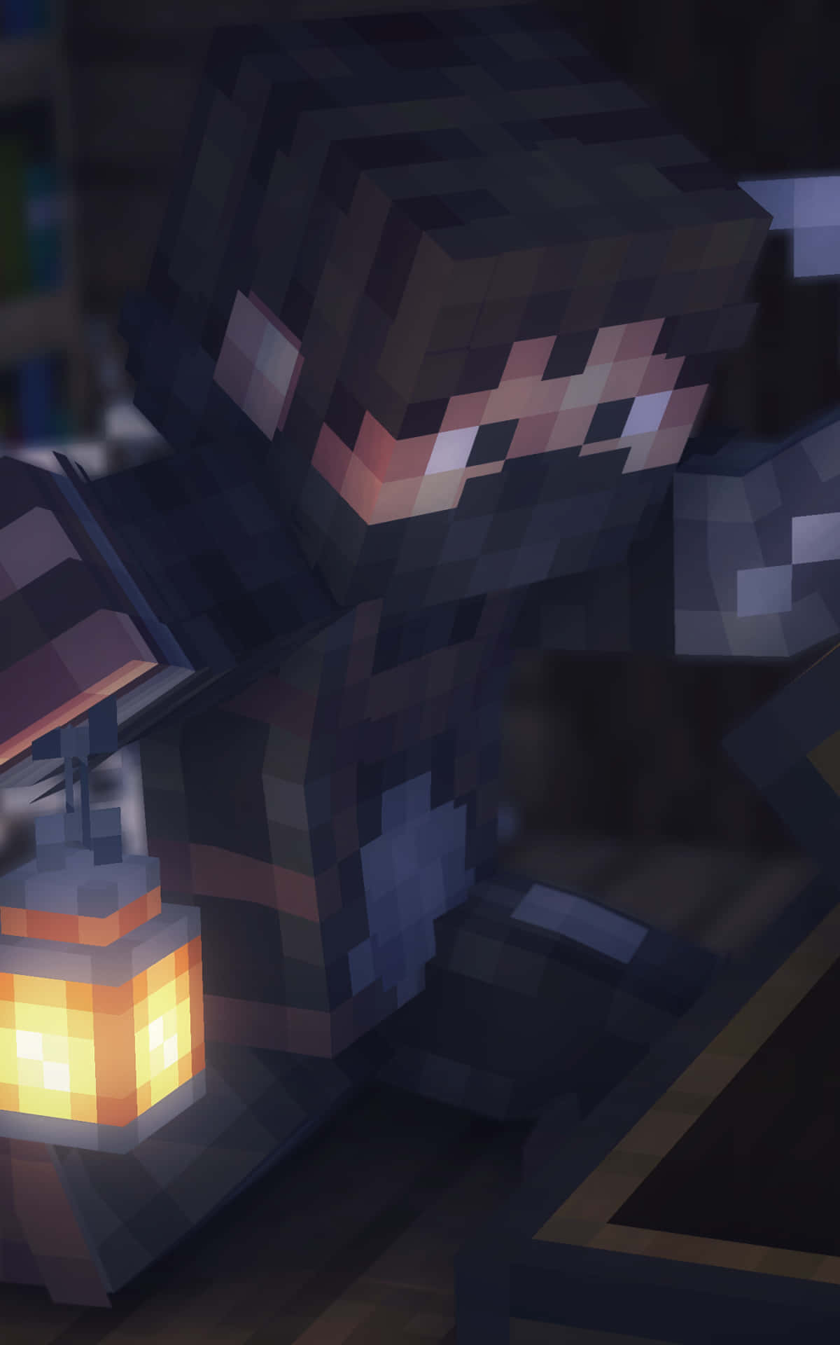 Fondo de Minecraft Pixel 3 con Jugador Enmascarado Fondos de pantalla