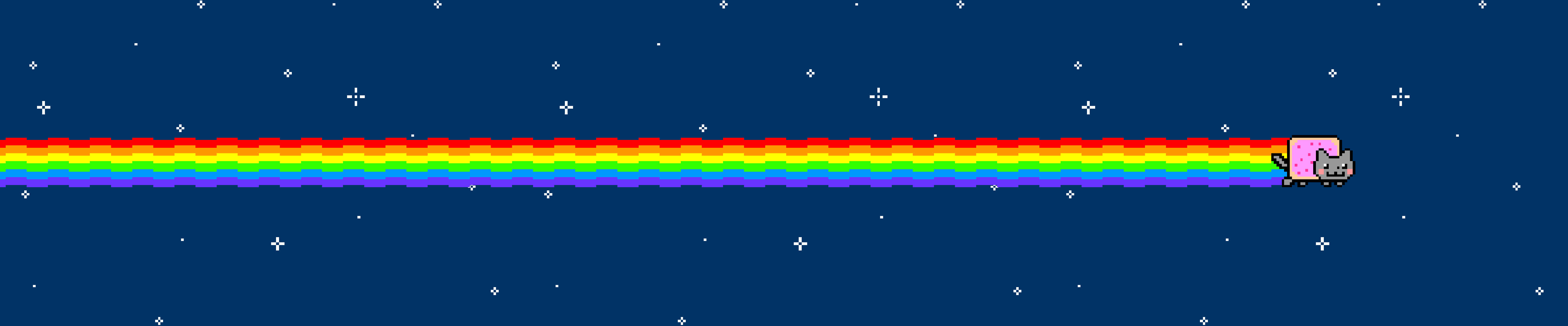 Fondo de monitor Pixel 3 con el lindo Nyan Cat arcoíris pixelado Fondos de pantalla