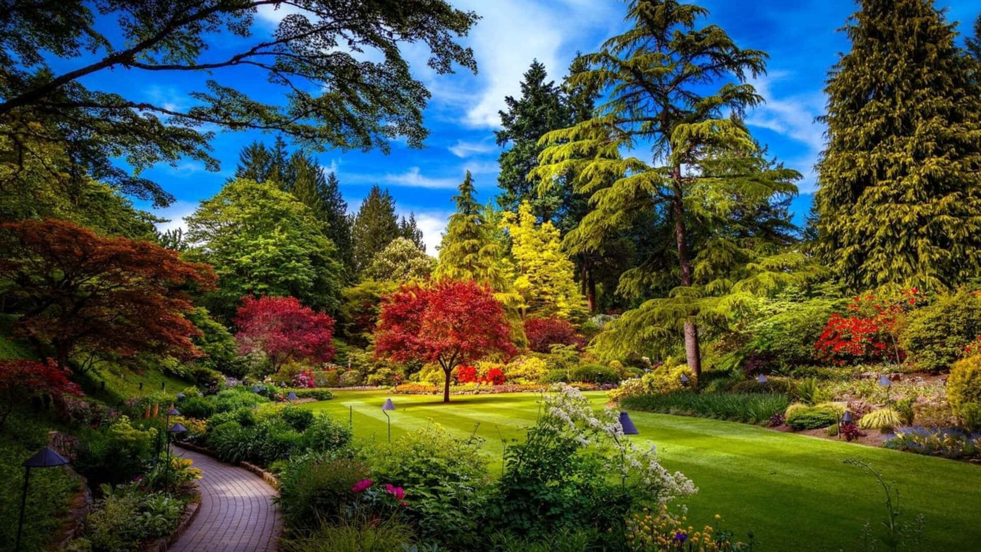Fondo de Naturaleza 1080p Los Jardines Butchart Fondos de pantalla