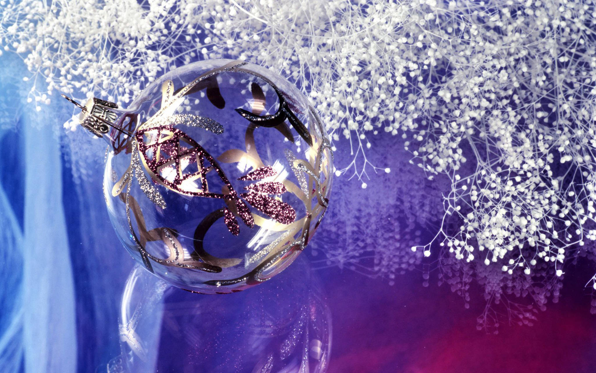 Fondo de Navidad de Esfera de Vidrio para Escritorio Fondos de pantalla