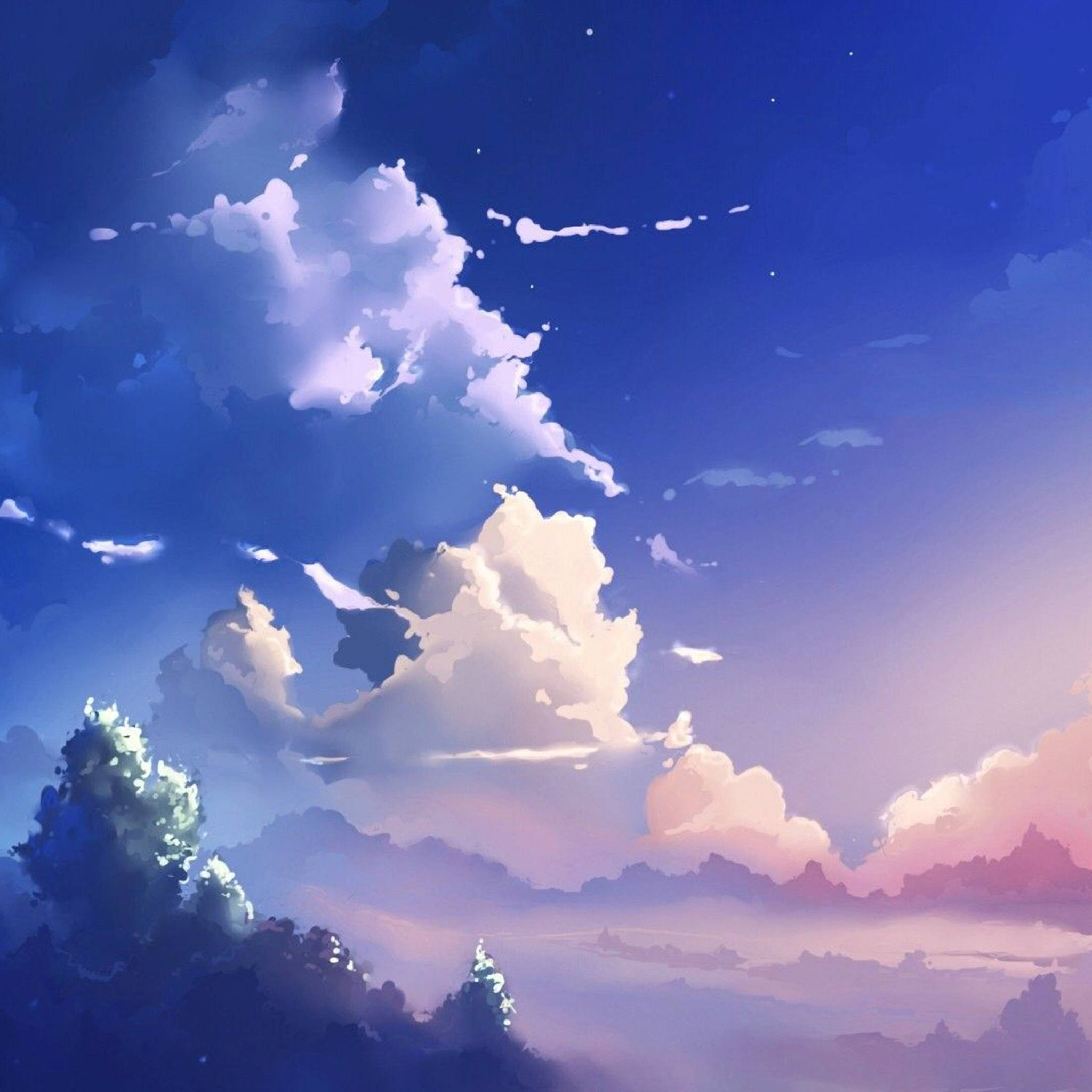 Fondo de nubes estético para iPad Fondos de pantalla