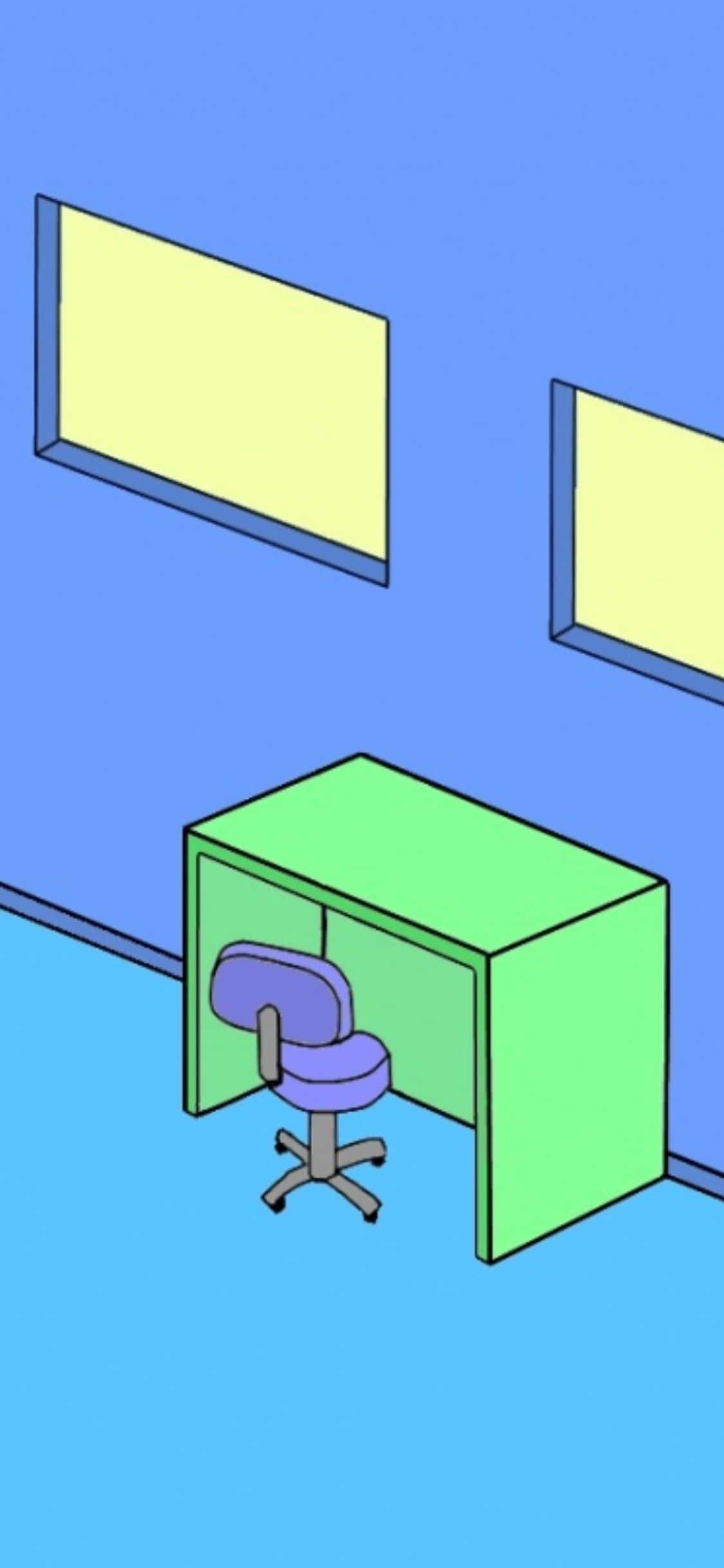 Fondo de oficina azul para iPhone XS Fondos de pantalla