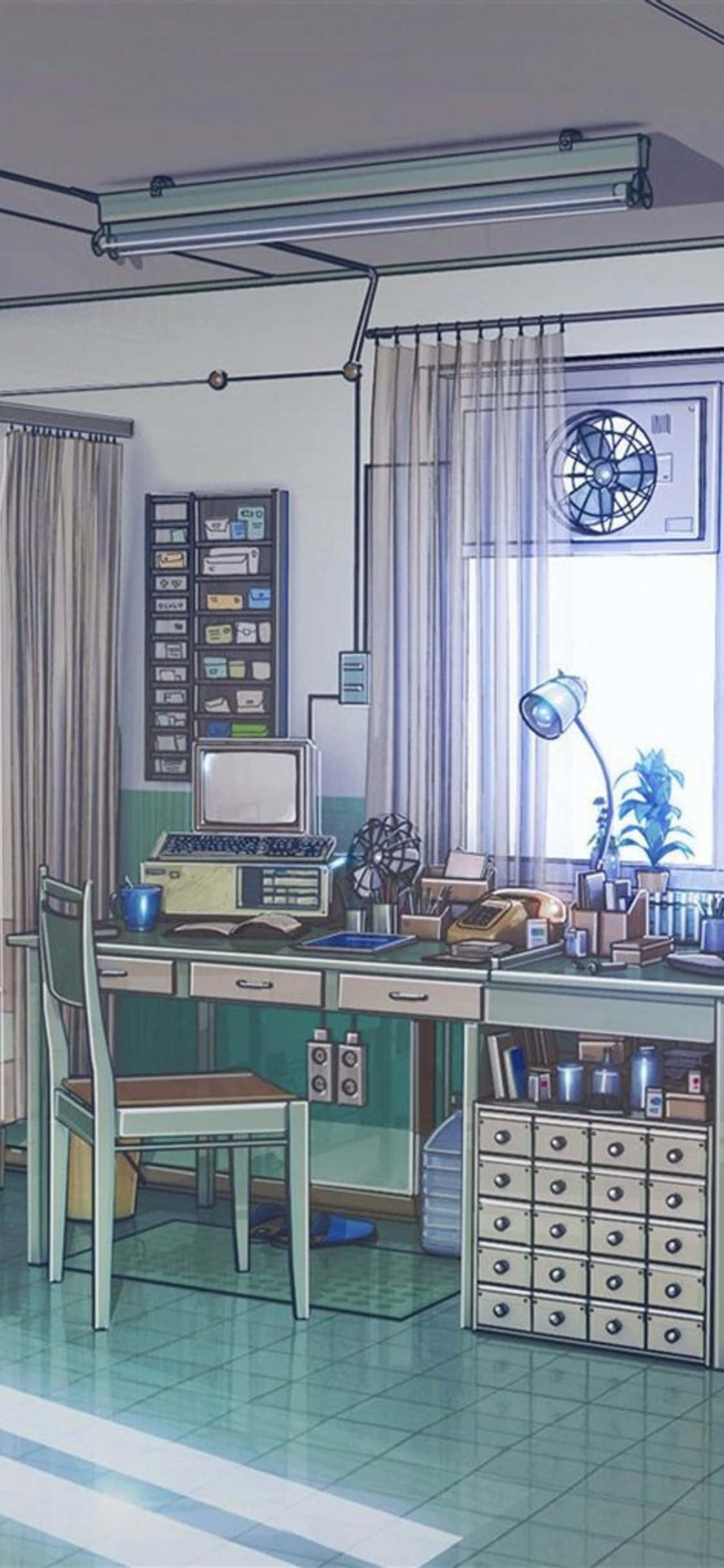 Fondo de Oficina con Mesa Desordenada para iPhone XS Fondos de pantalla