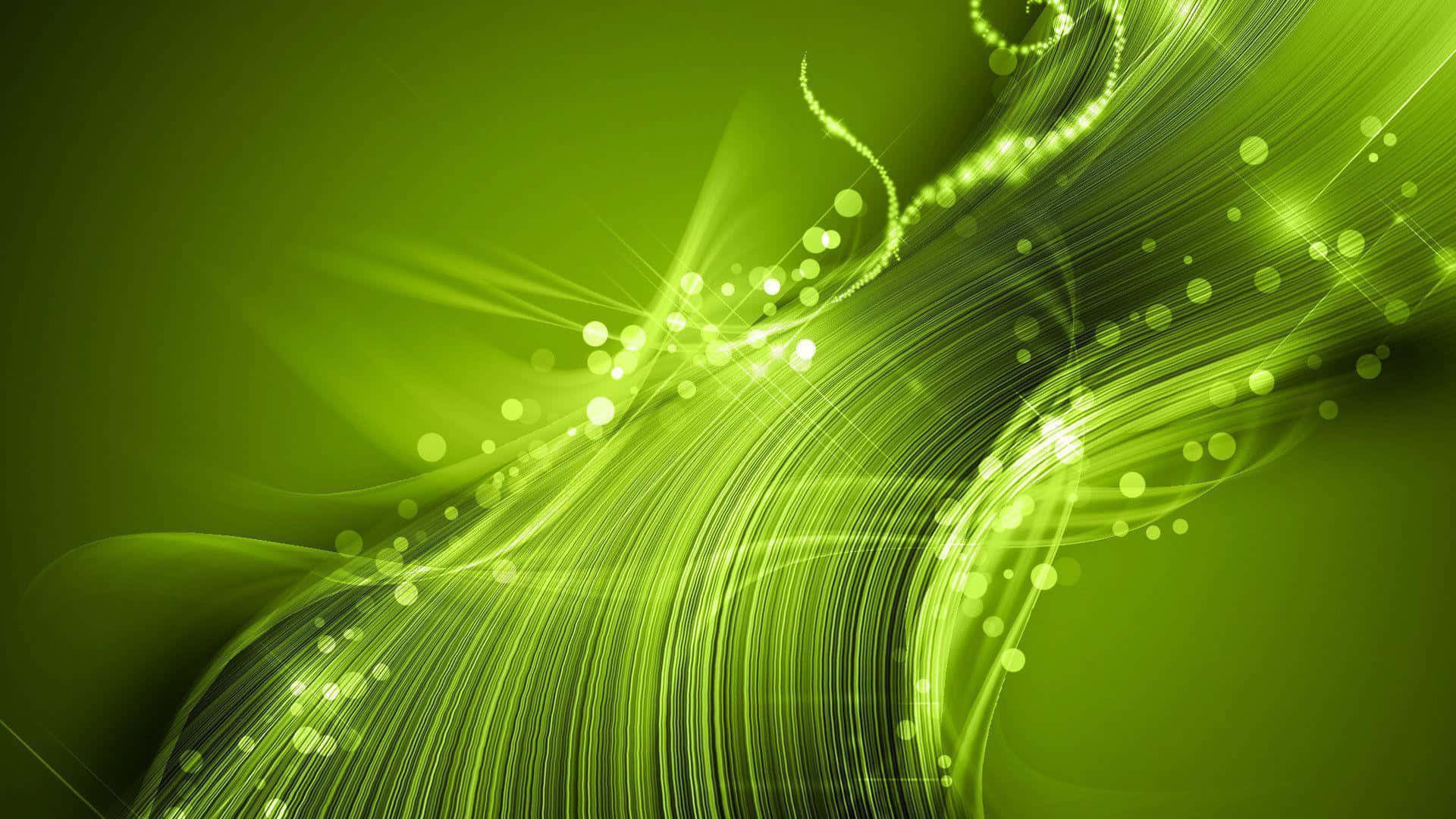 Fondo de Olas Verdes Claras con Remolinos y Bokeh Fondos de pantalla