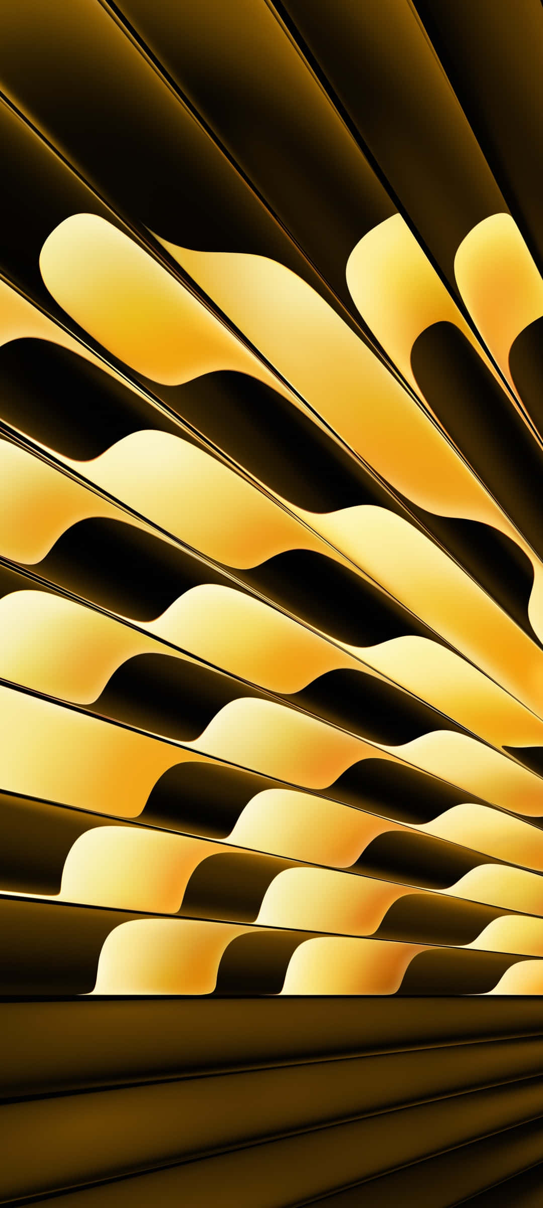 Fondo de Ondas Doradas Abstractas Fondos de pantalla