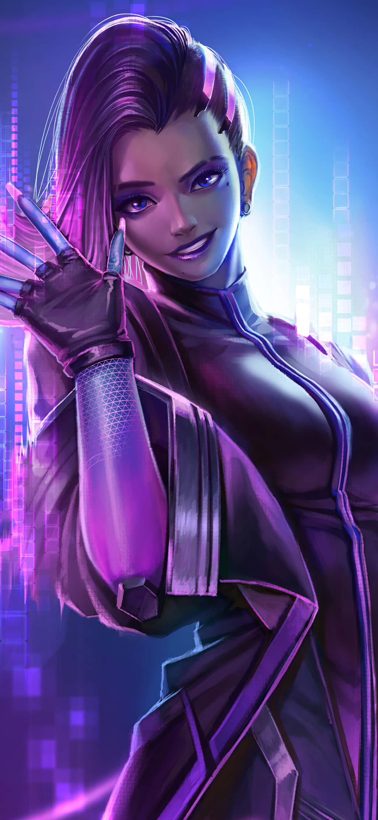 Fondo de Overwatch para iPhone Xs Max con Sombra saludando Fondos de pantalla