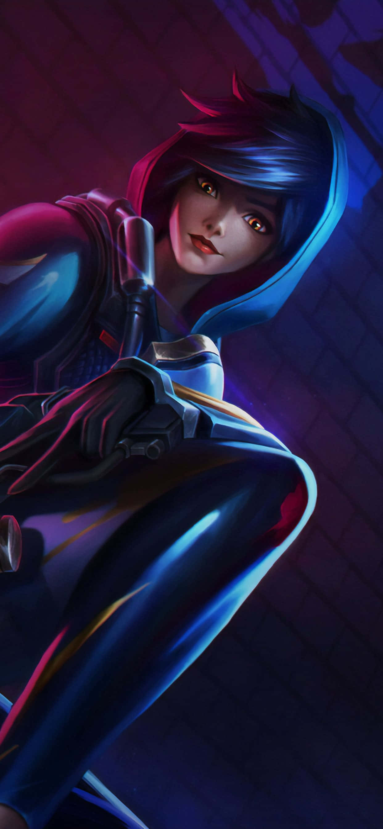 Fondo de Overwatch para iPhone XS Max con Tracer piel oscura Fondos de pantalla