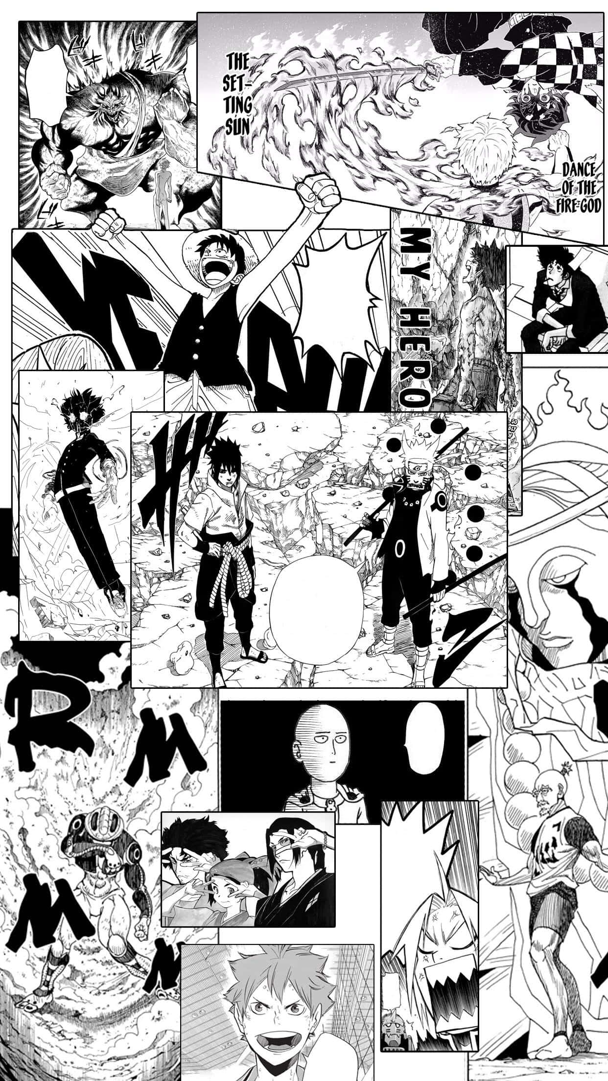 Fondo de panel de manga vibrante con tonos de rosa, azul y púrpura Fondos de pantalla