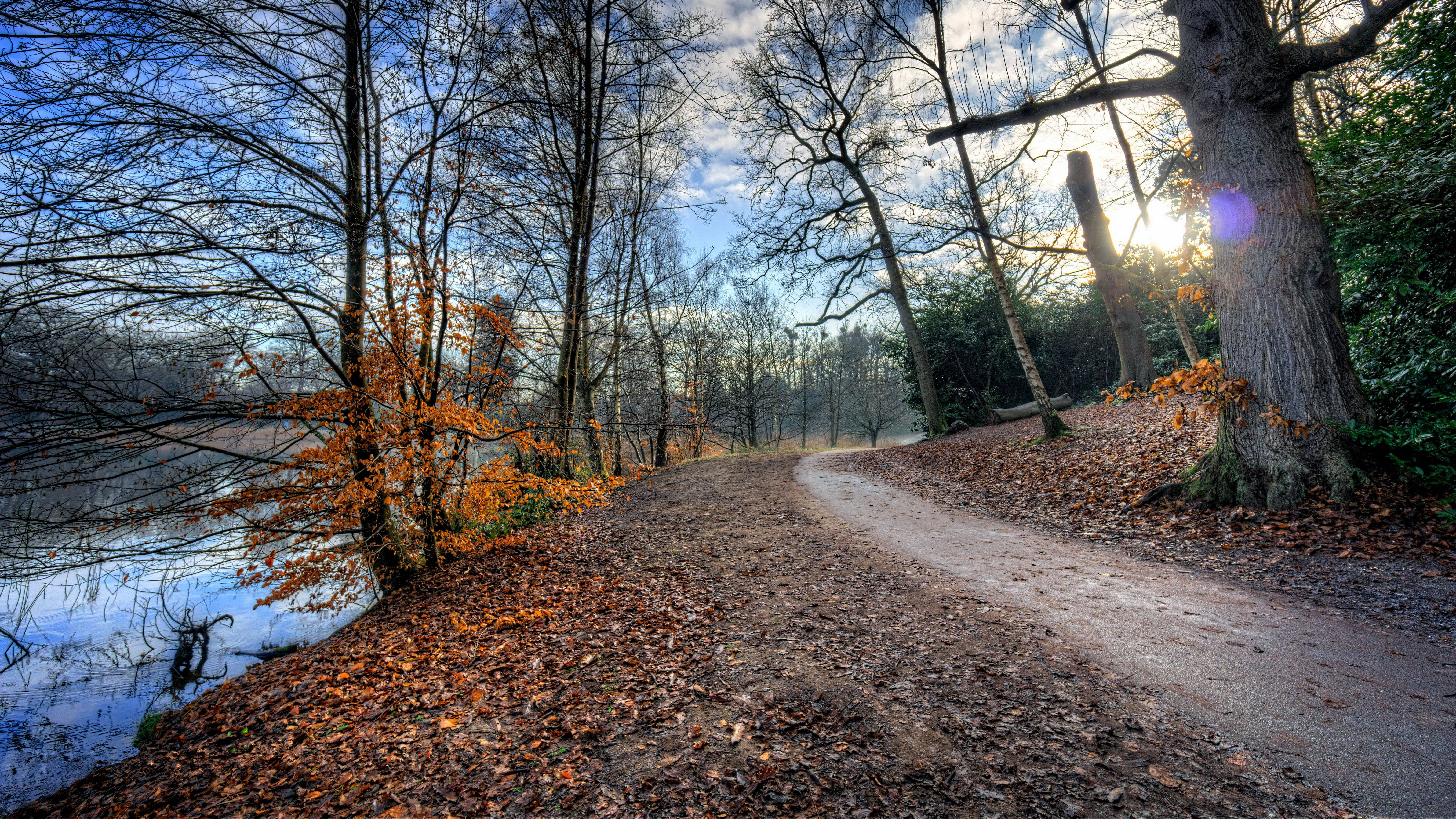 Fondo de Pantalla 8K 7680x4320 Ultra HD de Escritorio con Camino de Río Fondos de pantalla