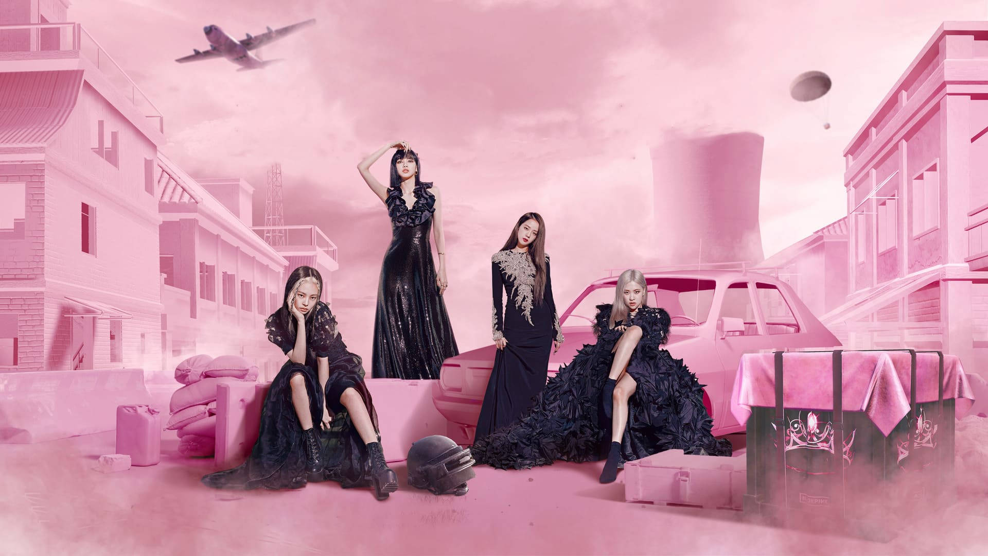 Fondo de Pantalla Blackpink Vestidos Negros para Escritorio