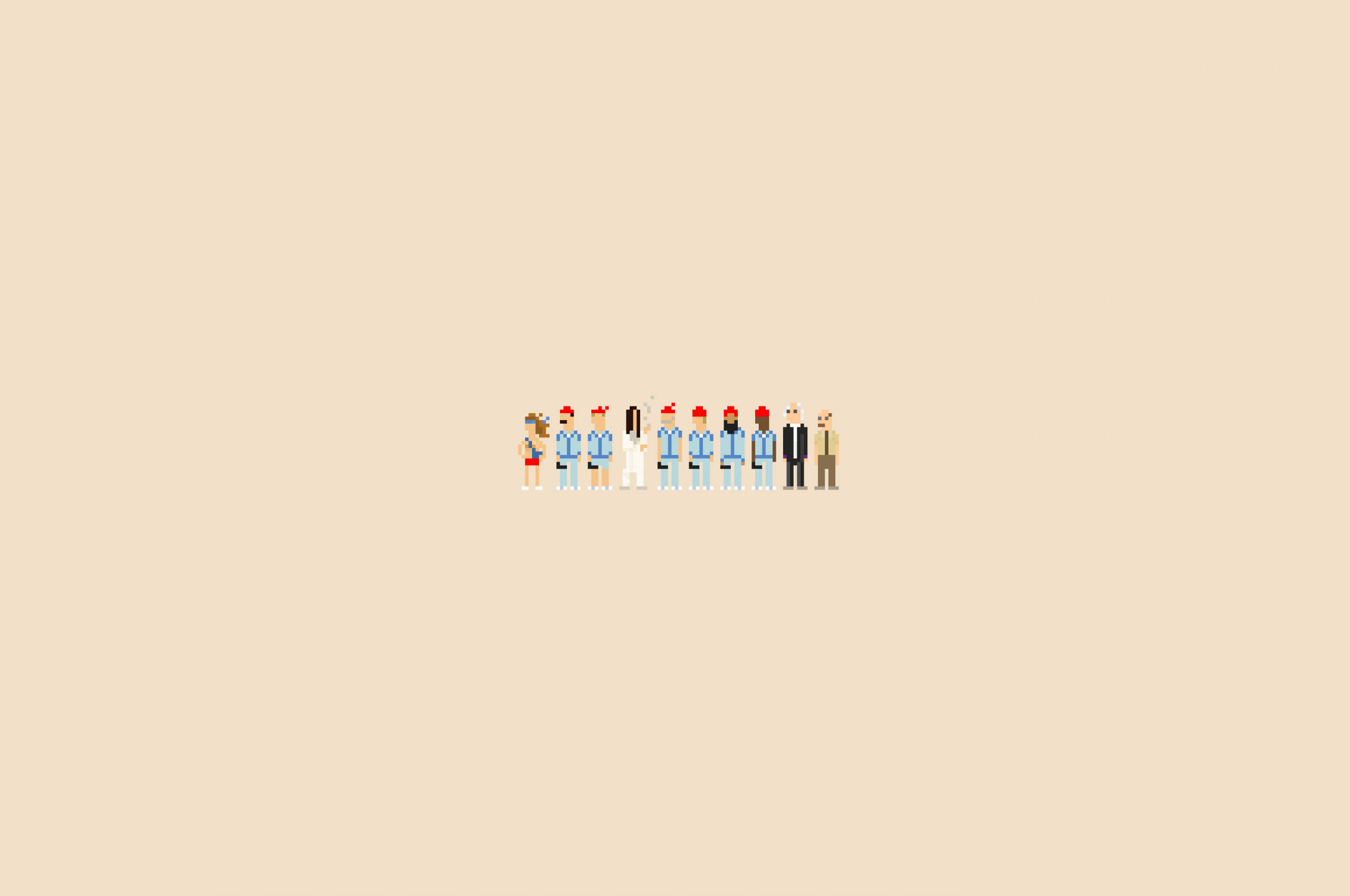 Fondo de pantalla minimalista pixelado de The Life Aquatic para laptop Fondos de pantalla