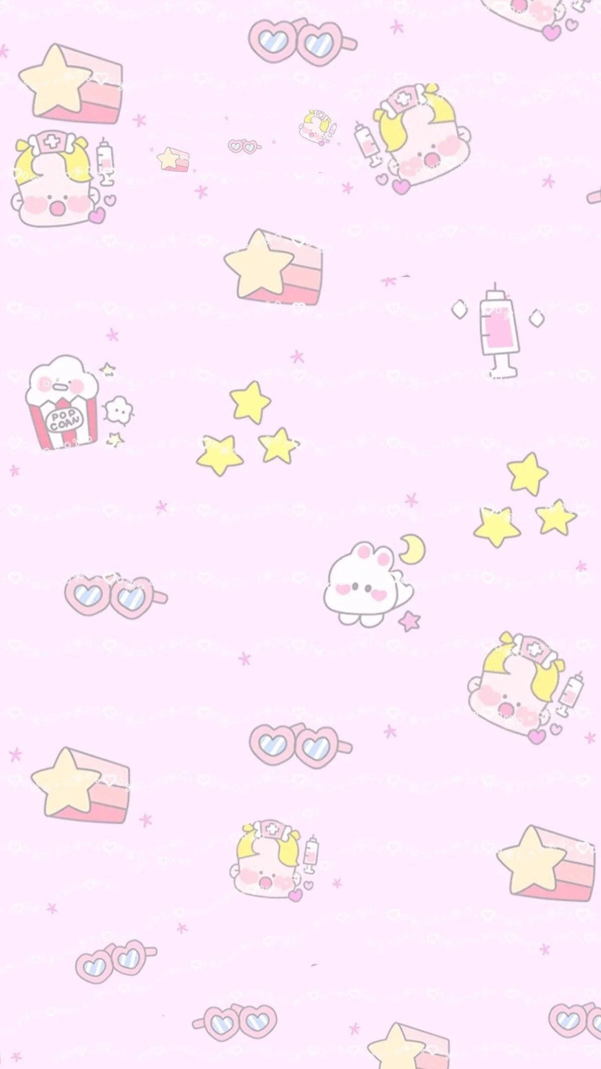 Fondo de Pantalla Rosa Adorable Temático Kawaii para iPad Fondos de pantalla