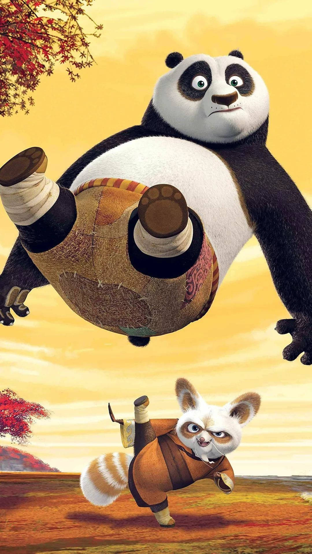 Fondo de pantalla de teléfono de Maestro Shifu y Po Fondos de pantalla