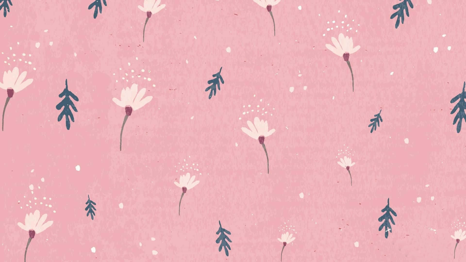Fondo de pantalla suave y estético con flores y hojas sin costura Fondos de pantalla
