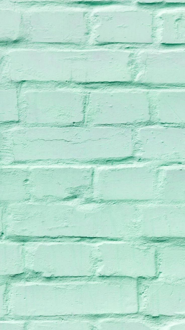 Fondo de pantalla verde menta de ladrillo para iPhone Fondos de pantalla