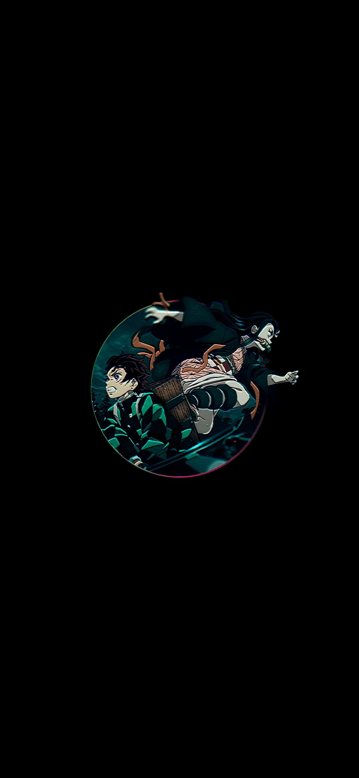 Fondo de pantalla oscuro de Demon Slayer para iPhone Fondos de pantalla