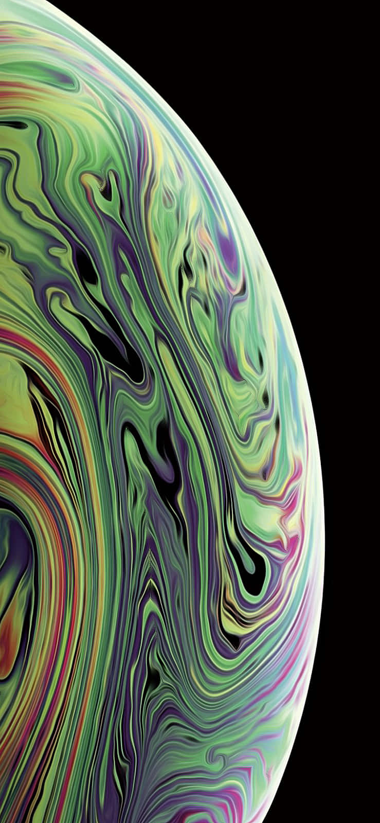 Fondo de pantalla impactante de un planeta multicolor en Apple iPhone X MAX Fondos de pantalla