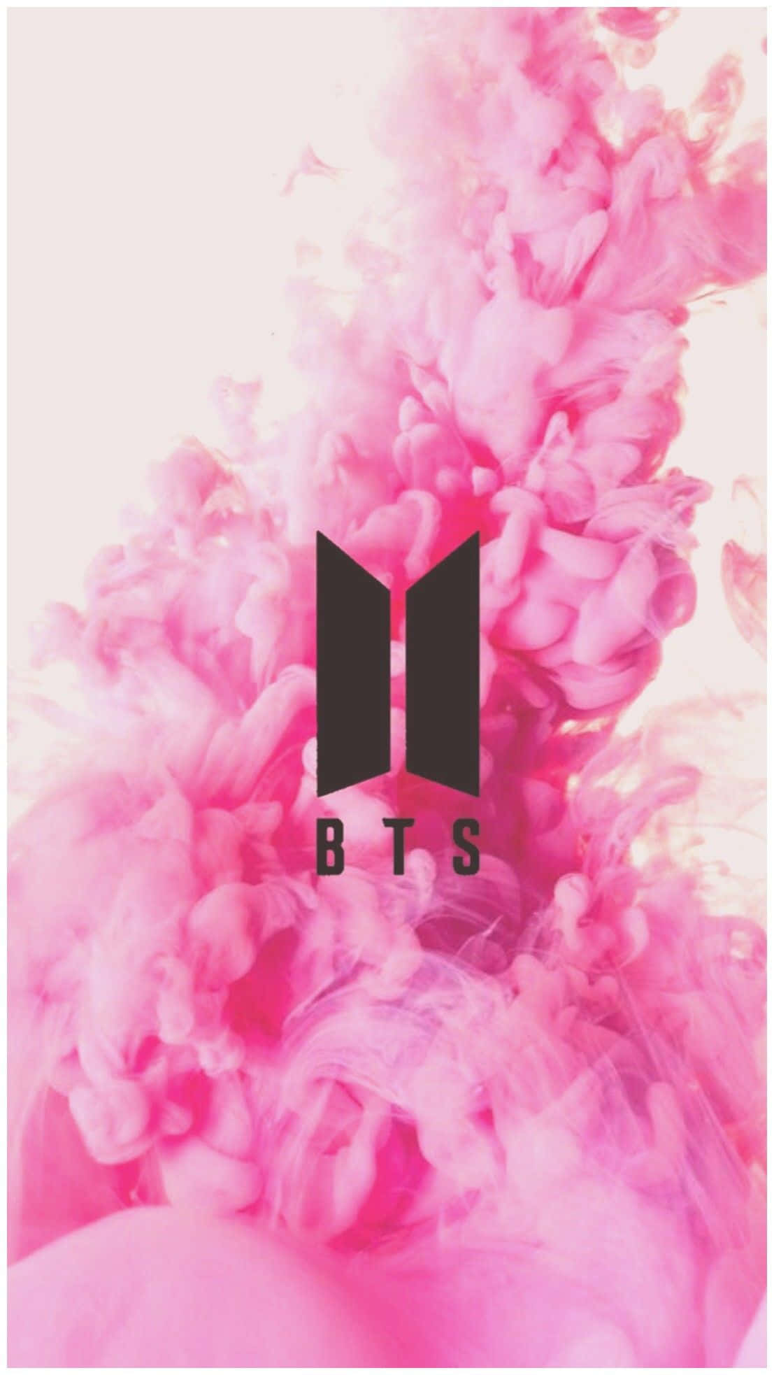 Fondo de pantalla para iPad de BTS Logo Pink Smoke Cute Girly Fondos de pantalla