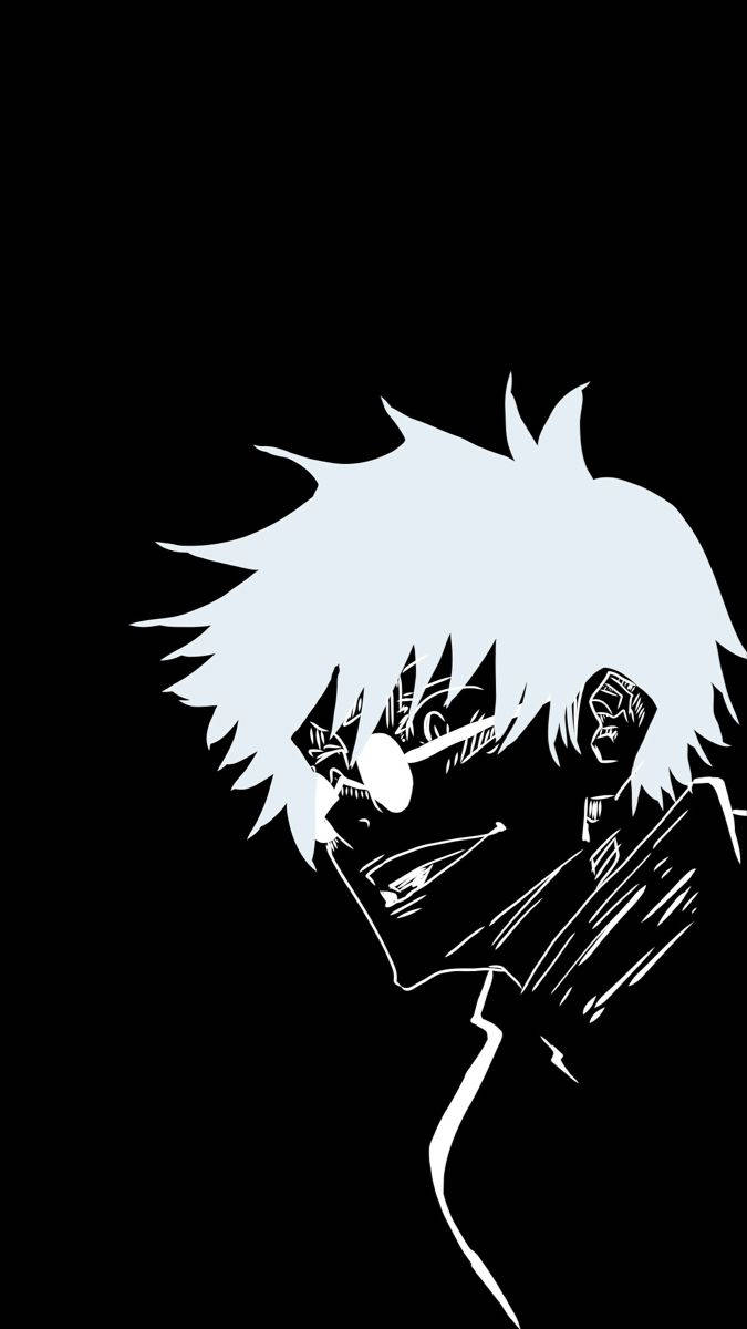 Fondo de pantalla de Gojo Satoru con gafas, estética negra anime Fondos de pantalla