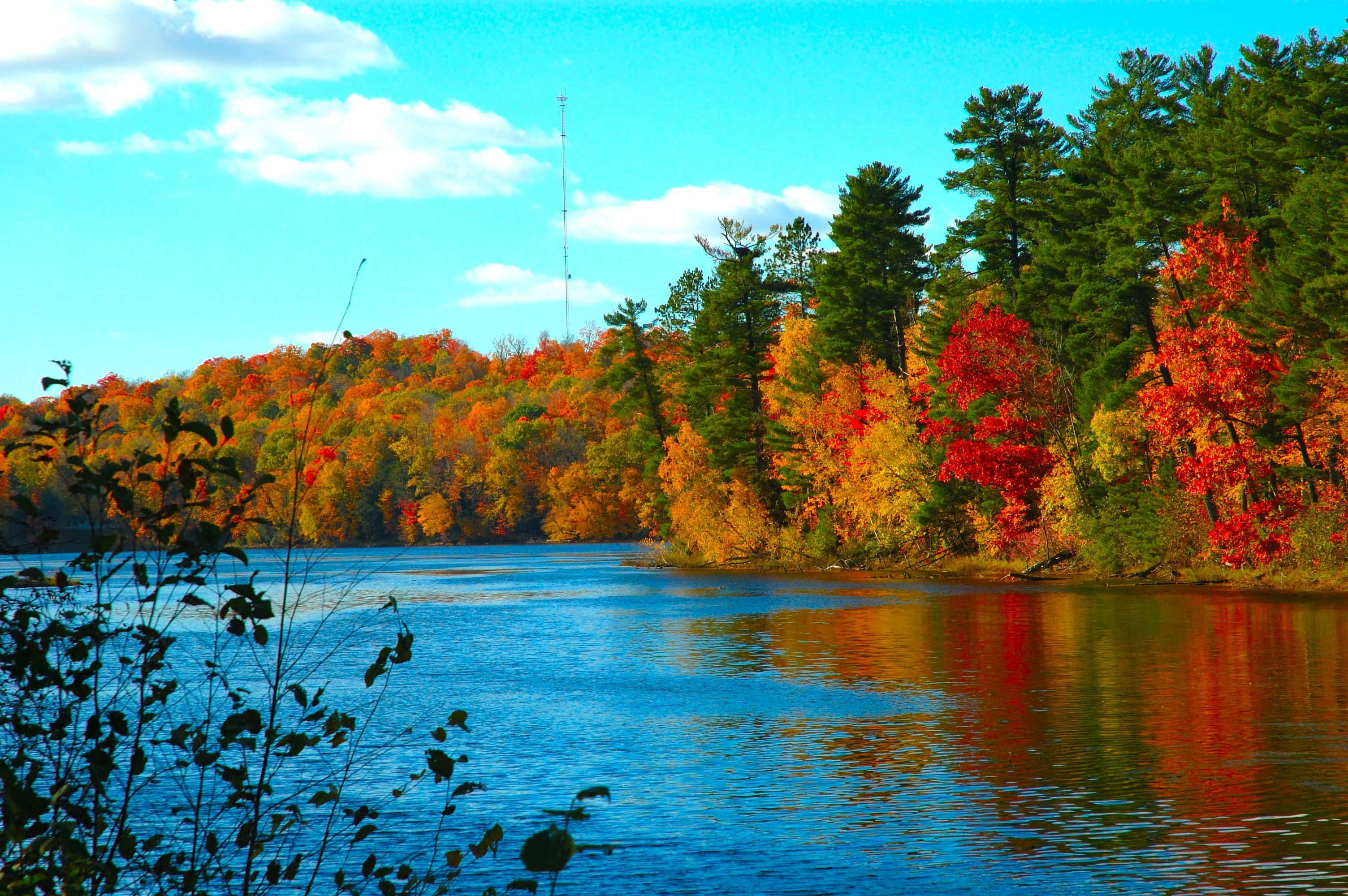 Fondo de pantalla de otoño del lago Minocqua para computadora Fondos de pantalla