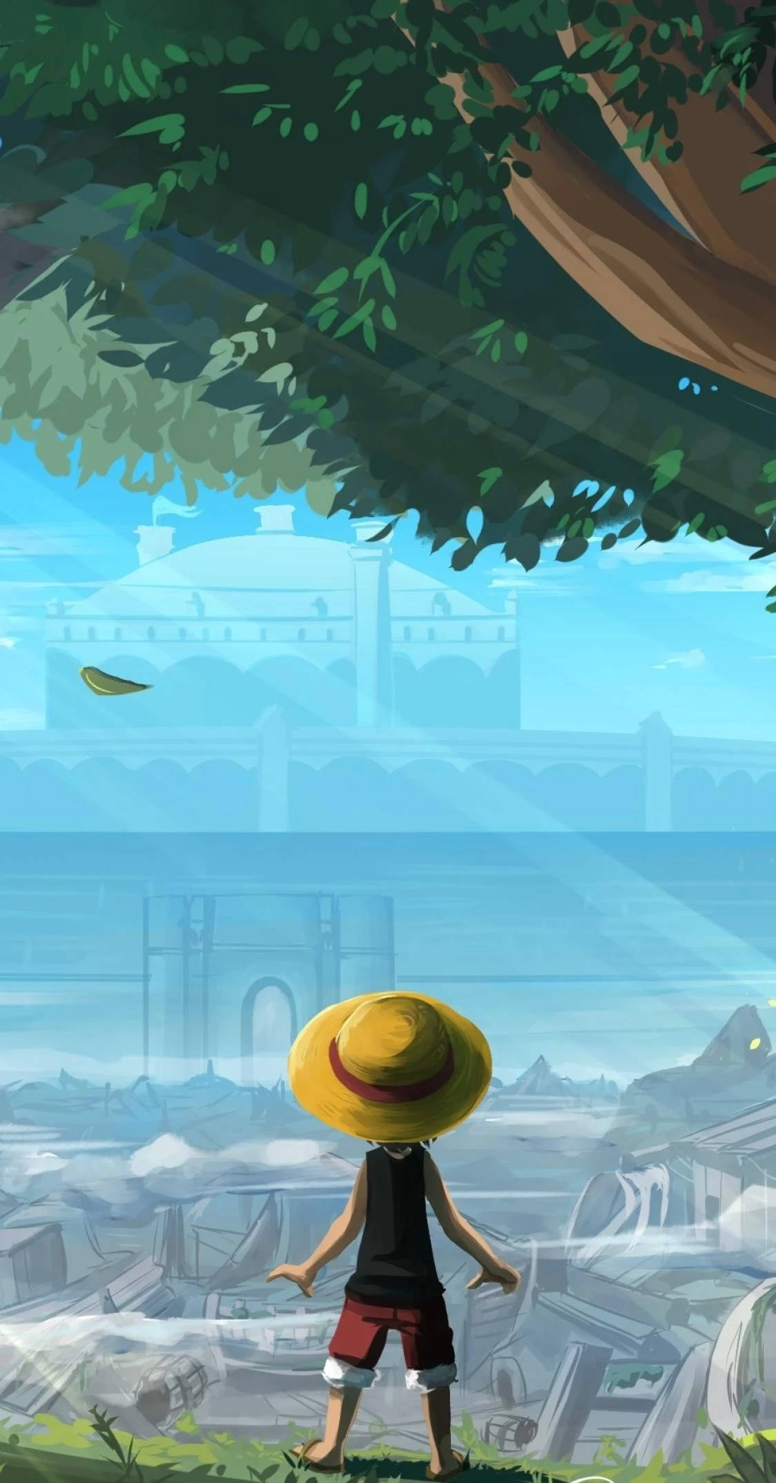Fondo de pantalla One Piece Luffy pintura digital iPhone Fondos de pantalla