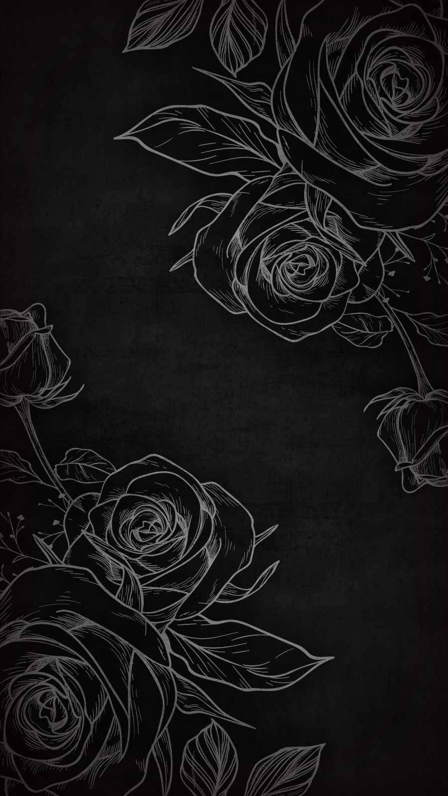 Fondo de Pantalla Elegante de Rosa Negra para iPhone Fondos de pantalla