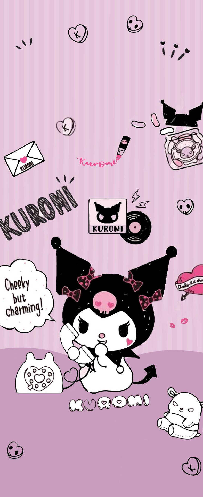 Imagen de fondo para teléfono de My Melody Kuromi — Estético lindo GIF Fondos de pantalla