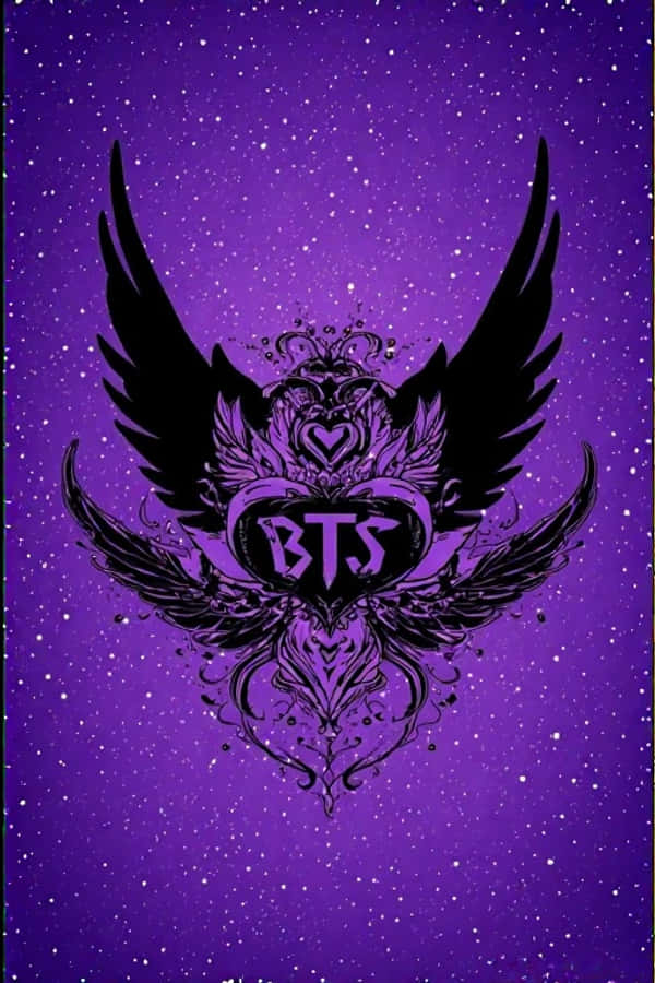 Fondo de pantalla BTS en morado y negro con alas estilizadas y sueños Fondos de pantalla