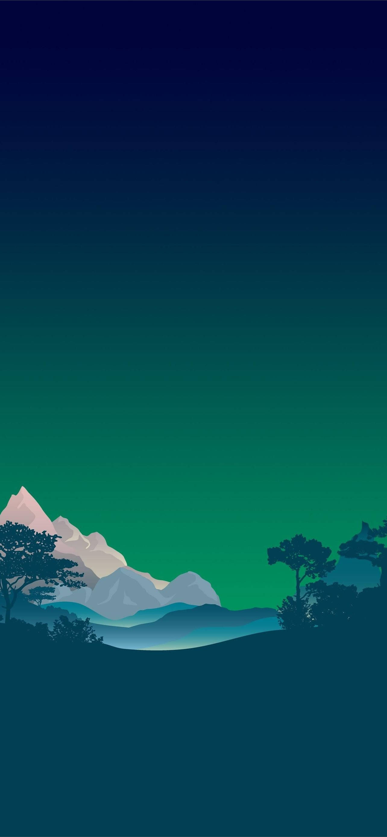 Fondo de pantalla verde de montaña nevada impresionante para iPhone Fondos de pantalla