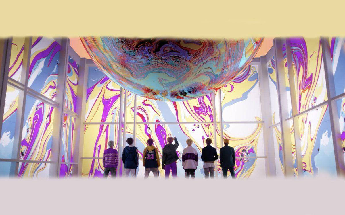Fondo de pantalla de escritorio de BTS con mármol líquido Fondos de pantalla