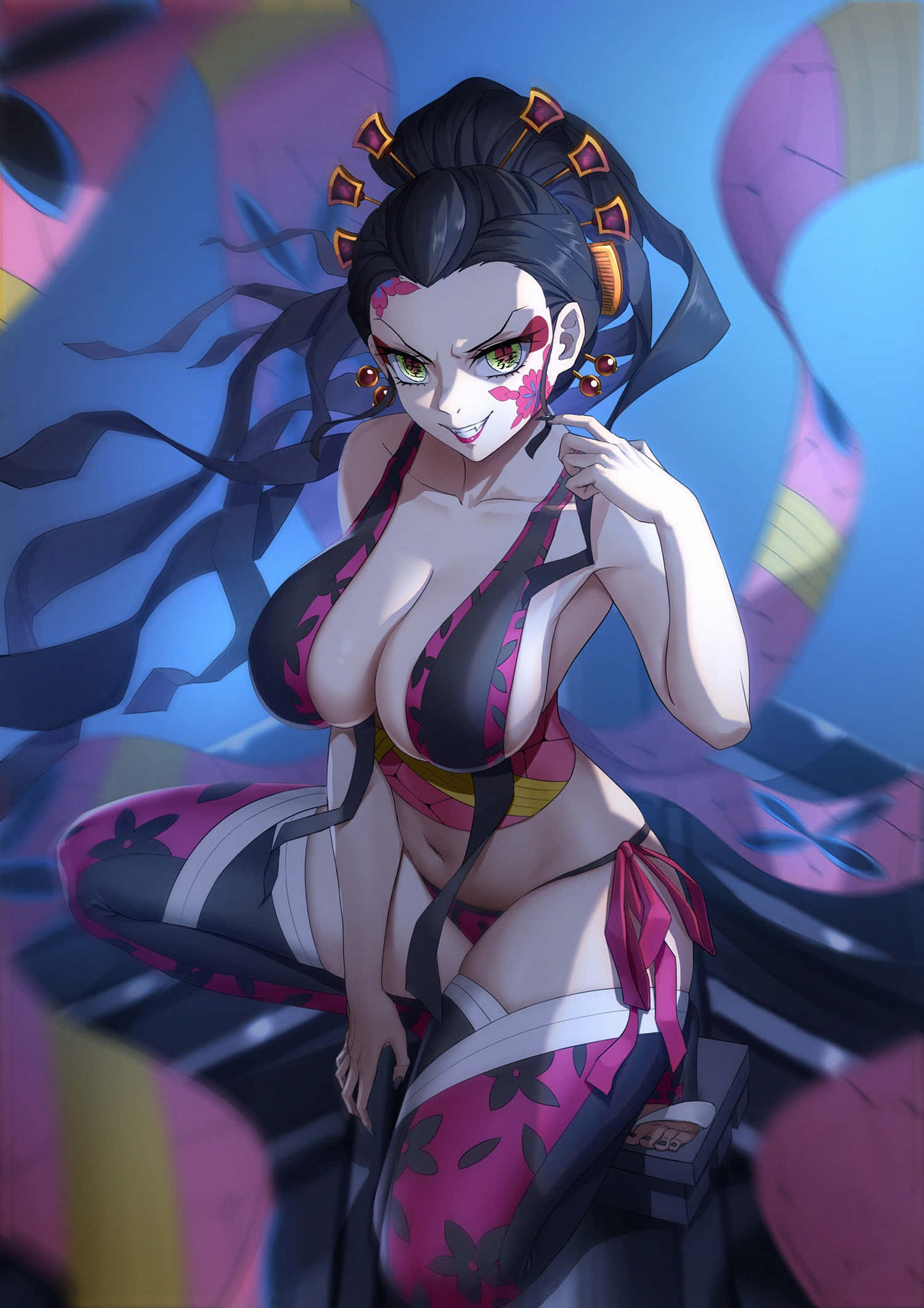 Fondo de pantalla de Daki 4K de Demon Slayer Fondos de pantalla