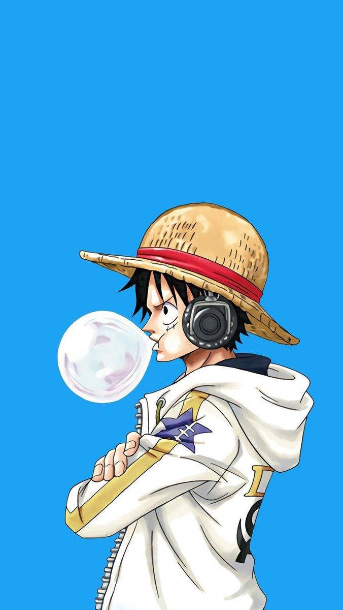 Fondo de Pantalla de One Piece: Luffy Masticando Chicle Fondos de pantalla
