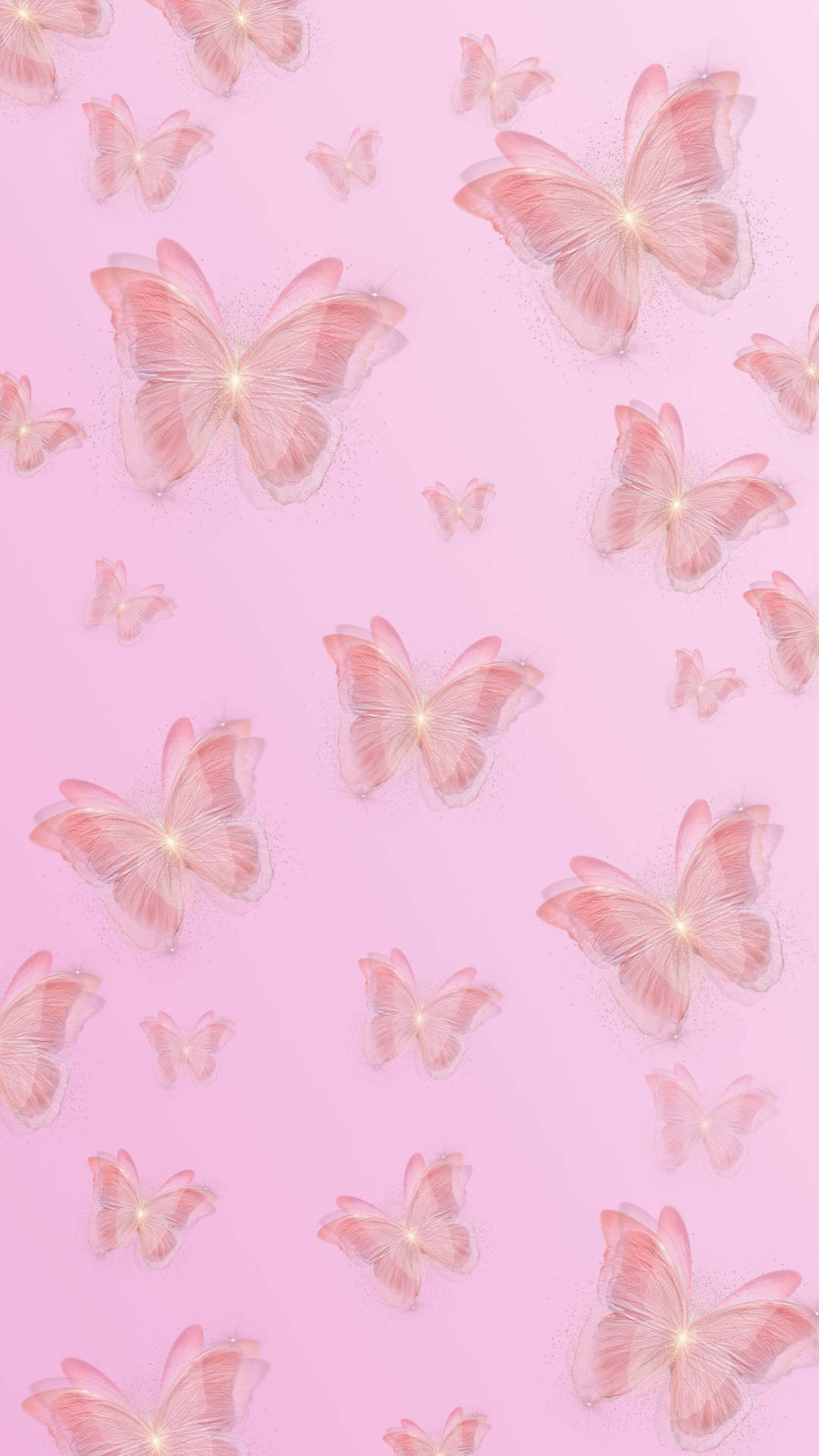 Fondo de pantalla rosa con mariposas lindas para celular