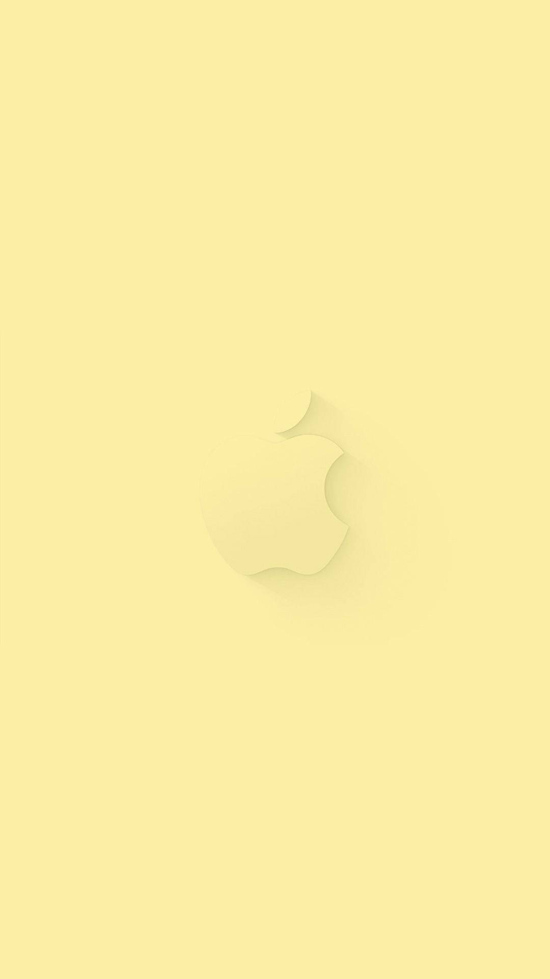 Fondo de Pantalla Estético con Logo de Apple Amarillo para iPhone 11 Fondos de pantalla