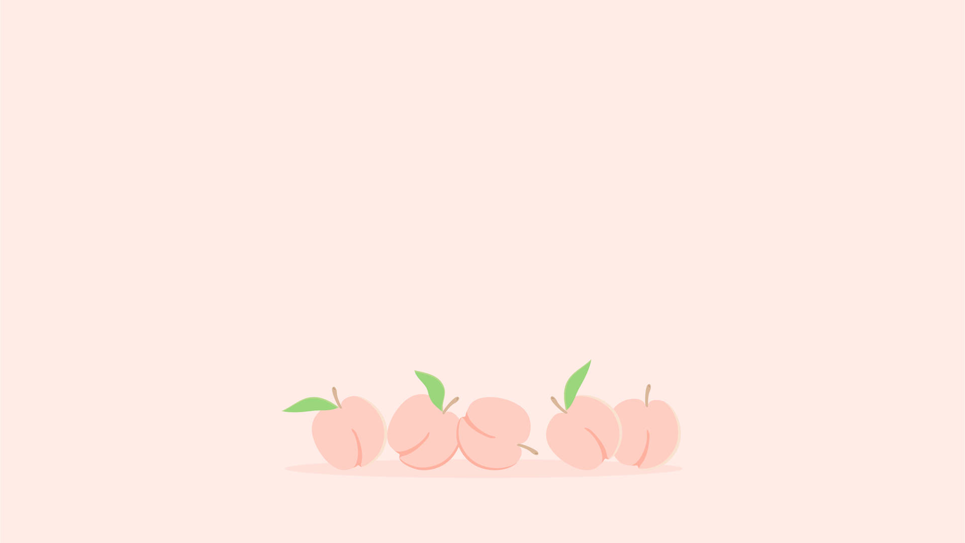 Fondo de pantalla estético de melocotones rosas suaves para laptop