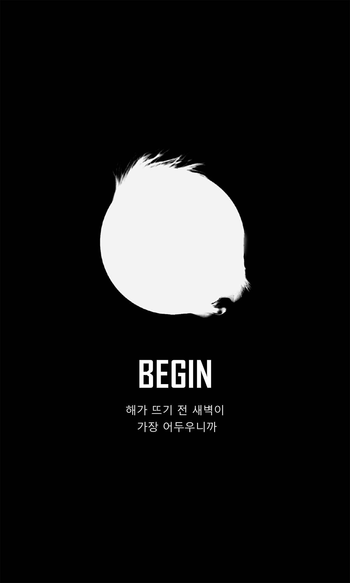 Fondo de pantalla estético negro de BTS Begin Fondos de pantalla