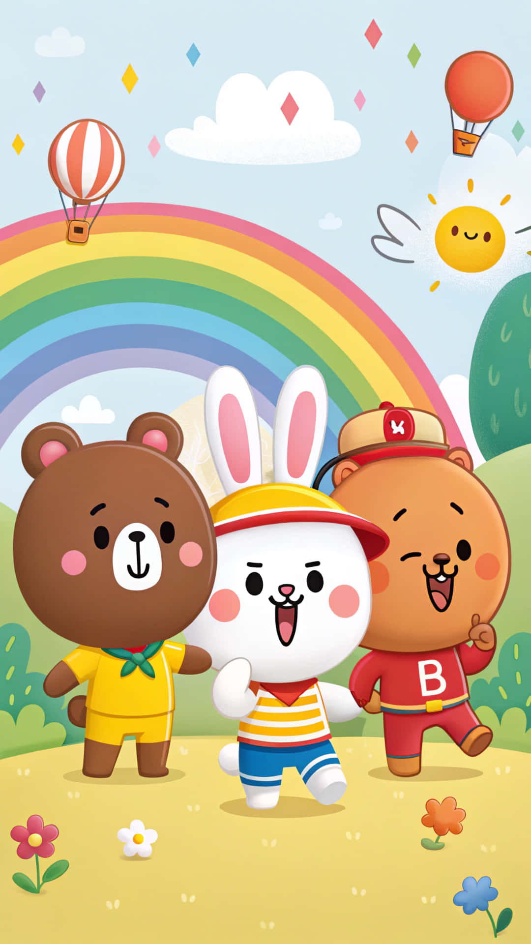 grupo, perrito, colores, gatito, caricatura, amor, amistad, amigos, amapola, flor, line friends, marca, fondo de pantalla, línea, mapache, panda, familia, fila, arte, colección