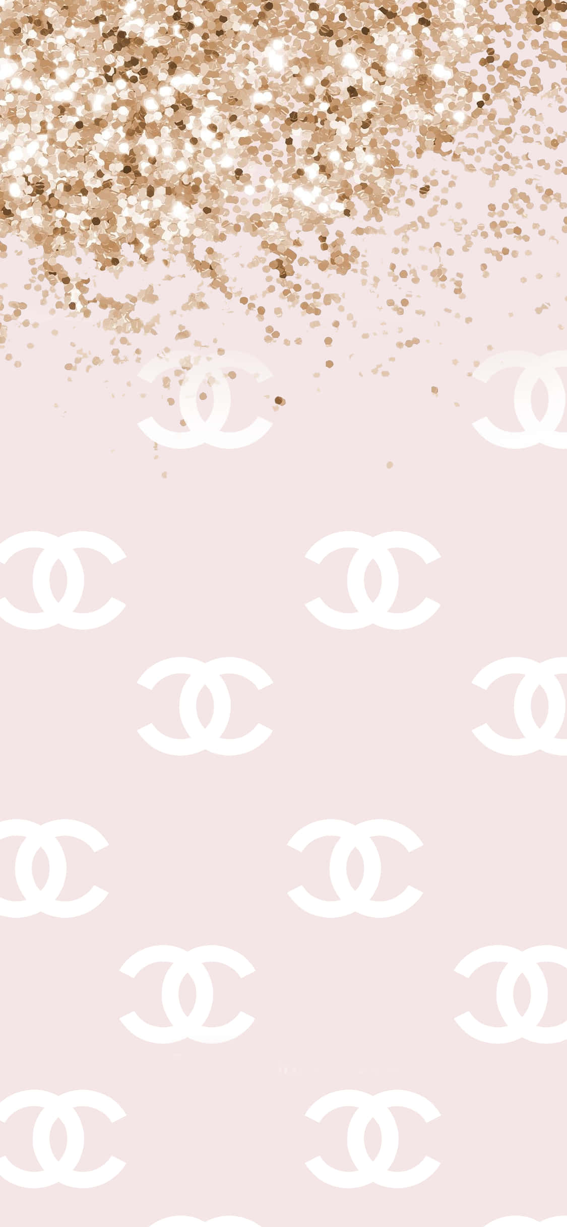 fondo de pantalla chanel brillante - rosa y dorado Fondos de pantalla