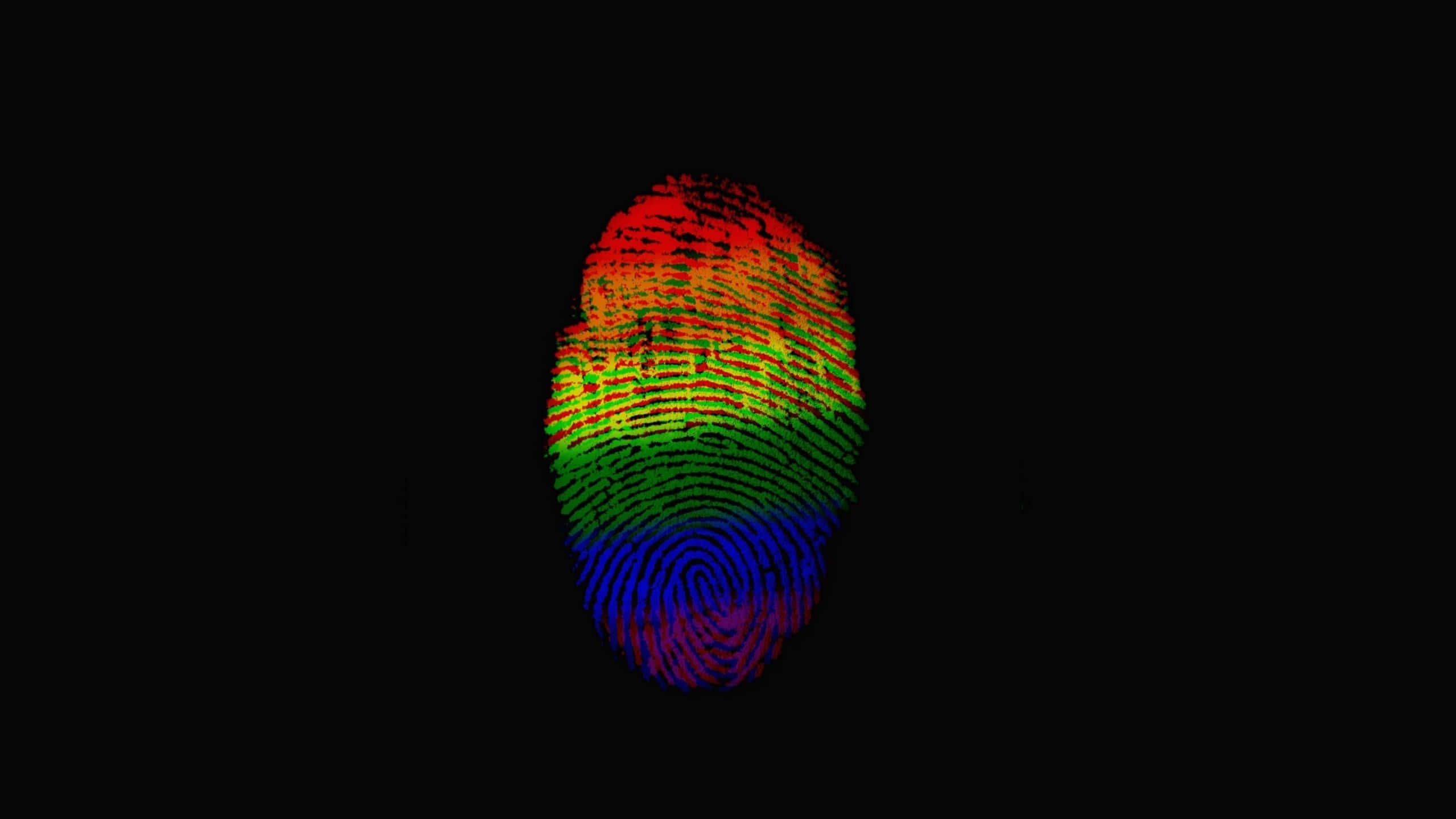 Fondo de pantalla AMOLED 1440p con huella dactilar arcoíris Fondos de pantalla