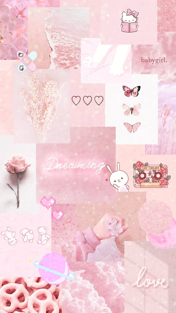 Fondo de pantalla rosa estético de Hello Kitty para teléfono Fondos de pantalla