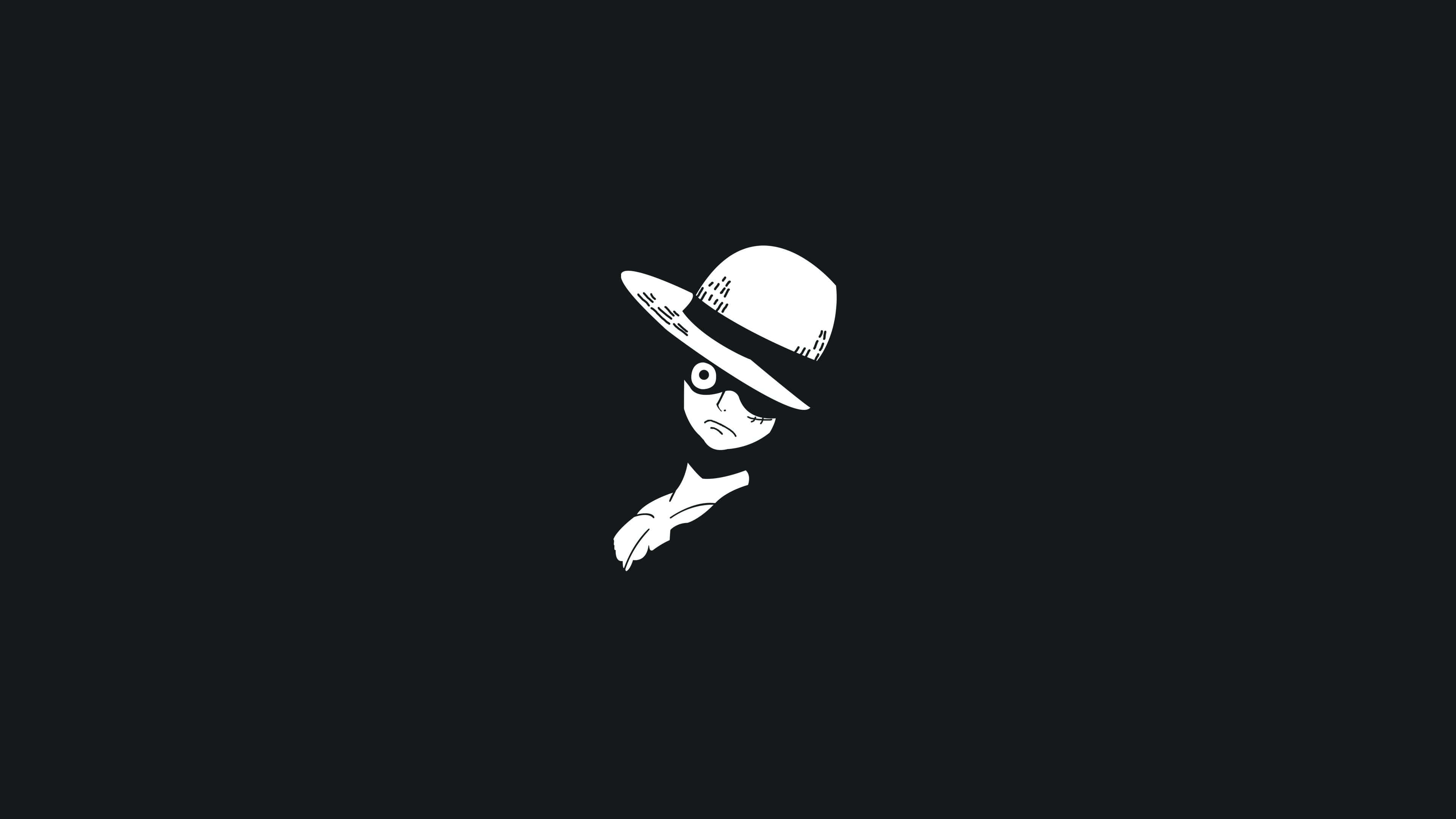 Fondo de pantalla negro estético de Luffy anime para PC Fondos de pantalla