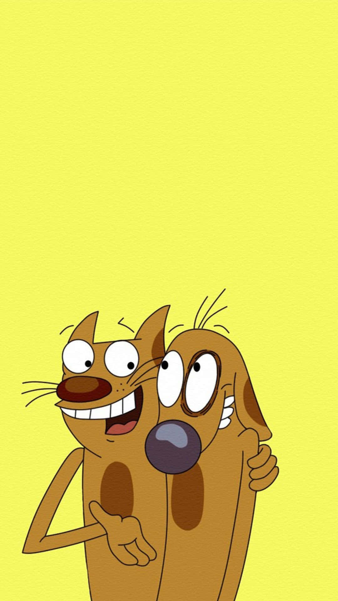 Fondo de pantalla estético de Catdog para iPhone Fondos de pantalla
